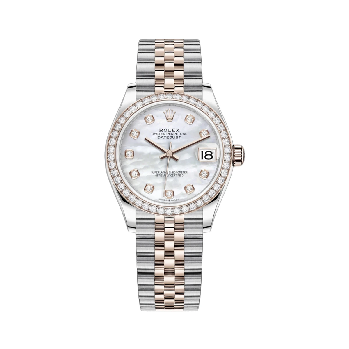 Купить элитные часы Rolex Datejust 31mm Steel and Everose Gold Diamonds  278381RBR MOP: в наличии в Москве!