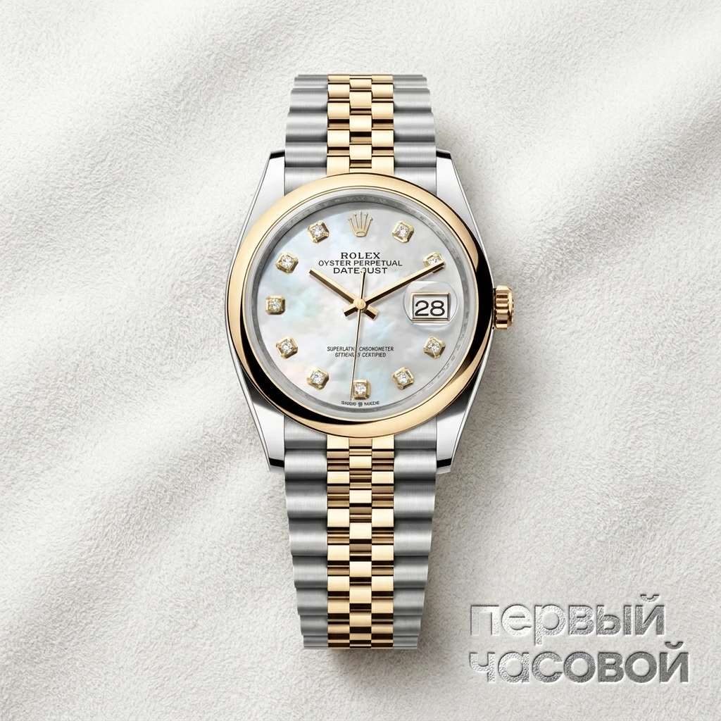 Купить элитные часы Rolex Datejust 36 mm Steel &amp; Yellow Gold Mother Of Pearl Dial 126203-0023: в наличии в Москве!