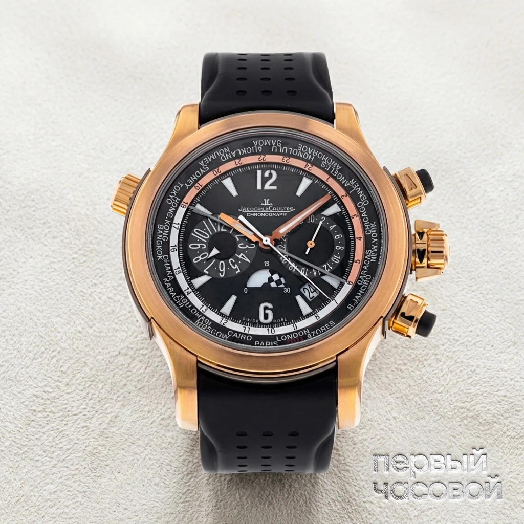 Купить элитные часы Jaeger-LeCoultre Master kompresor Geographic Rose Gold 46 mm Q176247V: в наличии в Москве!