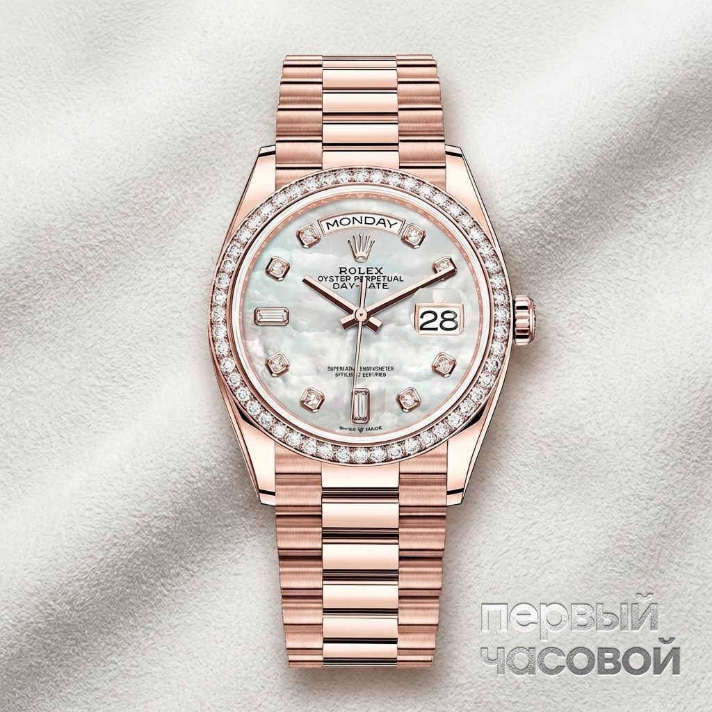 Rolex Day-Date 36mm Everose 36mm MOP