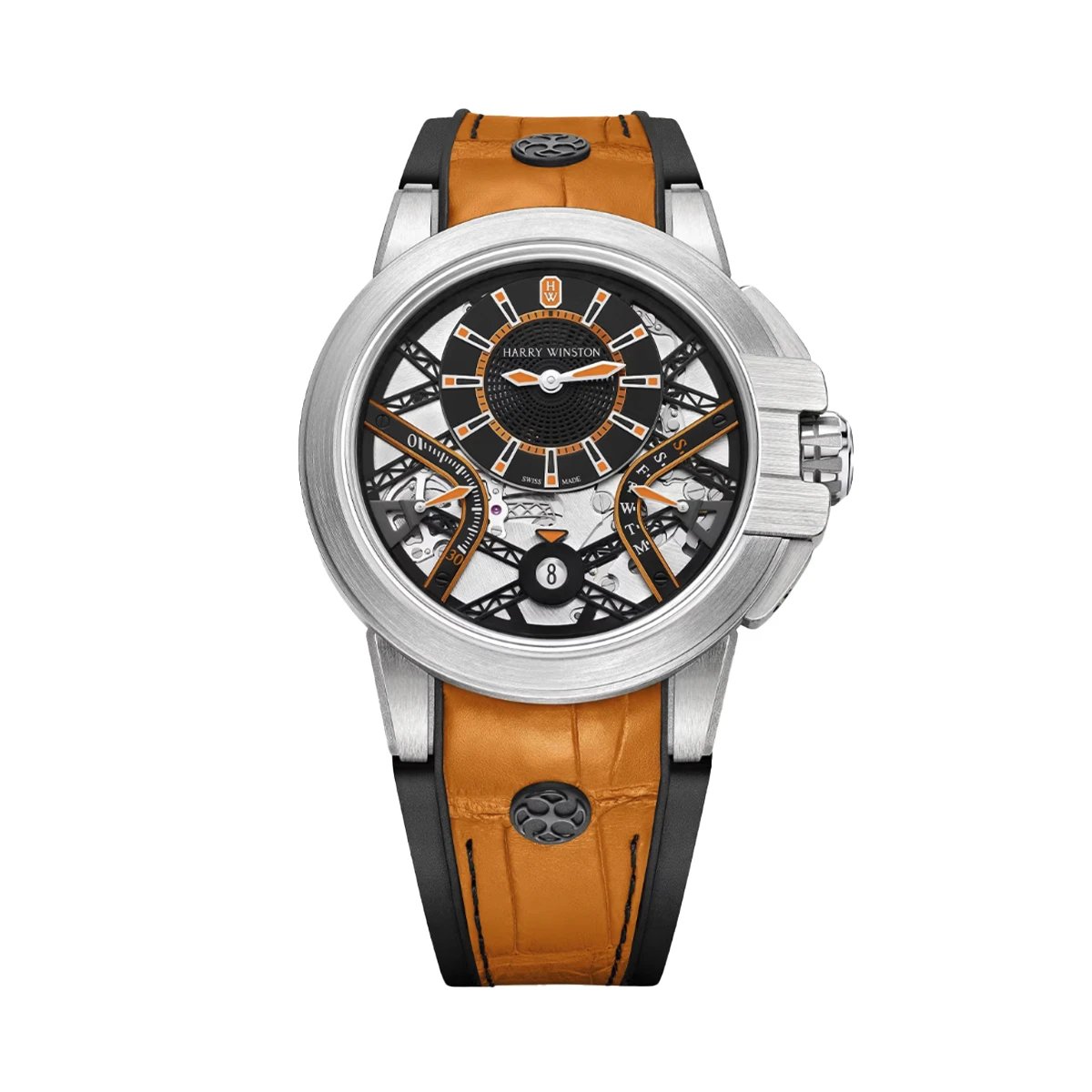 Купить элитные часы Harry Winston Zalium Variation Orange OCEABI42ZZ003: в наличии в Москве!