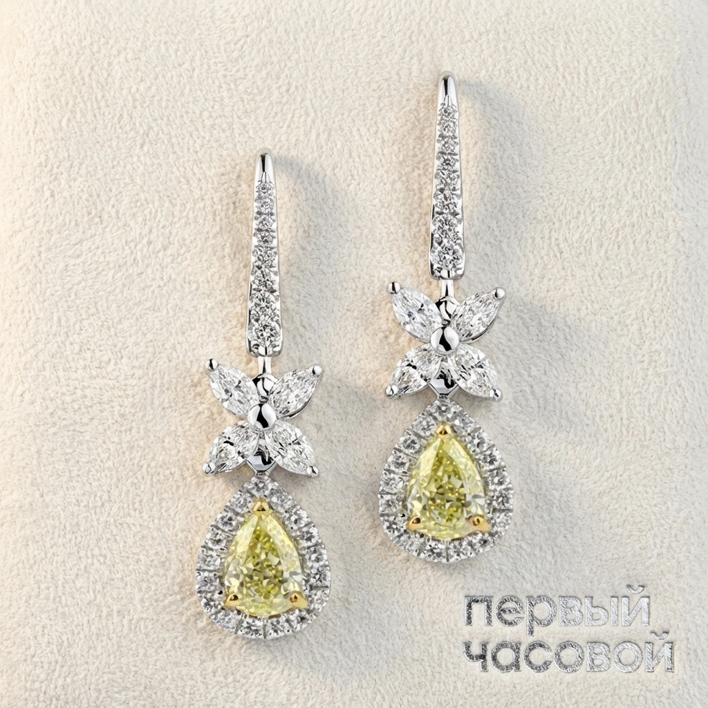 Купить украшение Studio jewelry Серьги С Бриллиантами 1,01/1,01 Ct. F.l.y : в наличии в Москве!