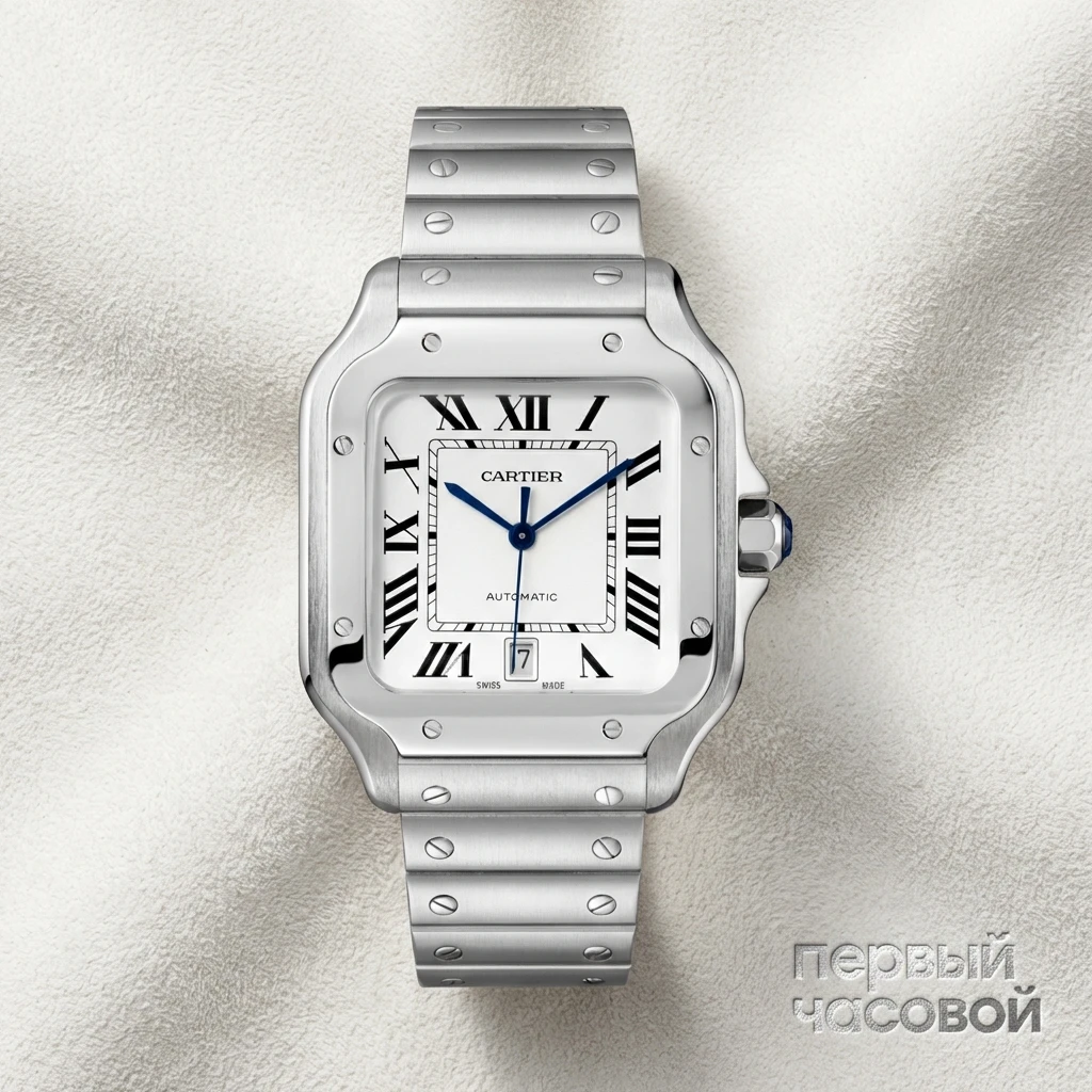 Купить элитные часы Cartier Santos De Cartier White Dial WSSA0018: в наличии в Москве!