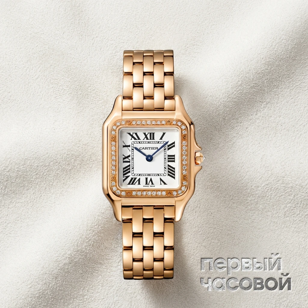 Купить элитные часы Cartier Panthere Medium Rose Gold Diamonds WJPN0009: в наличии в Москве!