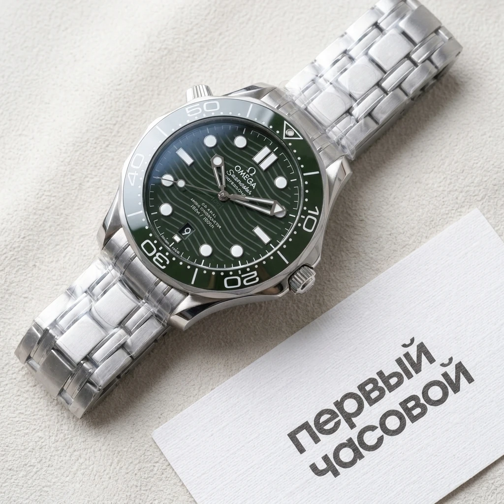 Купить элитные часы Omega Seamaster Diver 300M Co‑Axial Master Chronometer 42 Mm Green Dial 210.30.42.20.10.001 : в наличии в Москве!