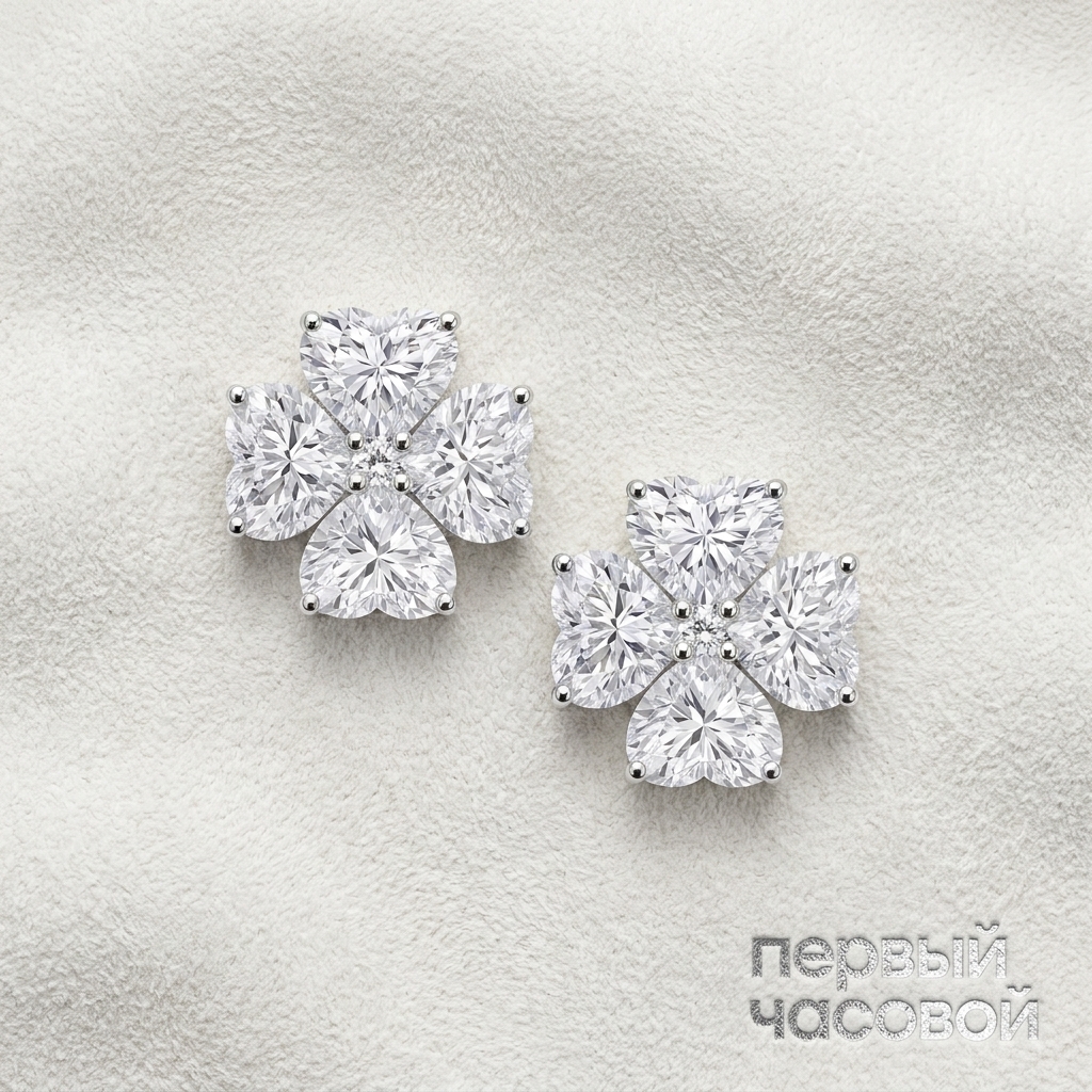 Studio jewelry Серьги с бриллиантами 4,03 ct. D/VS1