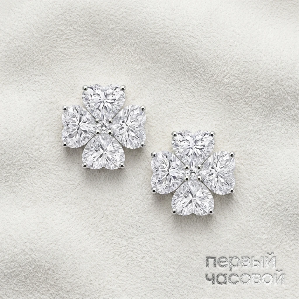 Studio jewelry Серьги с бриллиантами 4,03 ct. D/VS1