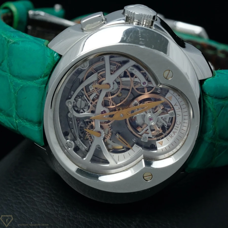 Купить элитные часы Franc Vila Cuatro Tourbillon Dail-Side Column Wheel Monopusher Chronograph FVA №4: в наличии в Москве!