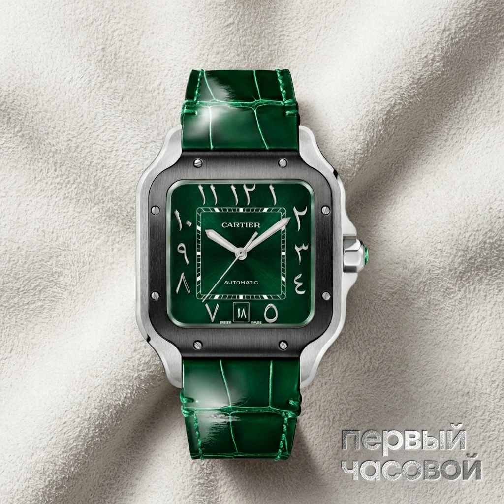 Cartier SANTOS DE CARTIER ARABIC GREEN DIAL 40mm WSSA0055