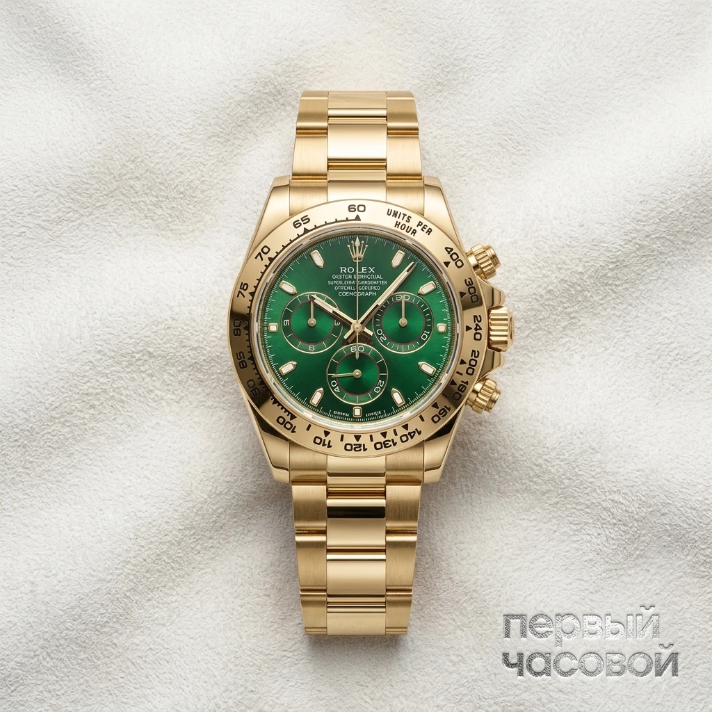 Купить элитные часы Rolex Cosmograph Daytona 40Mm Yellow Gold Green Dial Discontinued 116508-0013: в наличии в Москве!