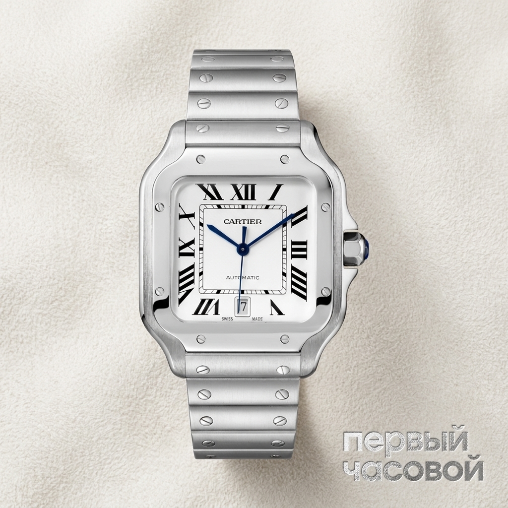 Cartier Santos De Cartier Large Model White Dial