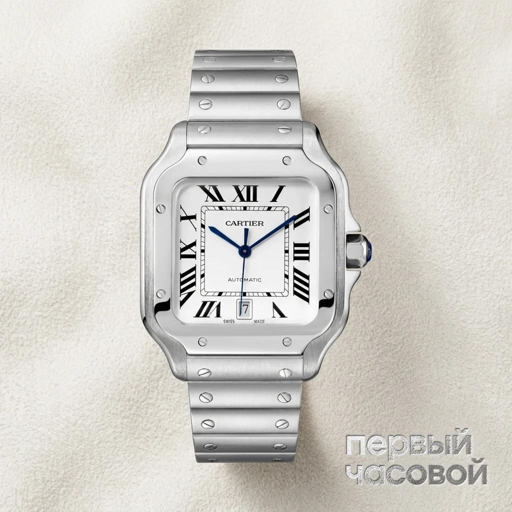 Cartier Santos De Cartier Large Model White Dial WSSA0018