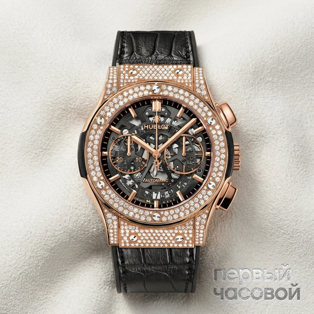 Купить элитные часы Hublot Classic Fusion Aerofusion King Gold Pave 45mm 525.OX.0180.LR.1704: в наличии в Москве!