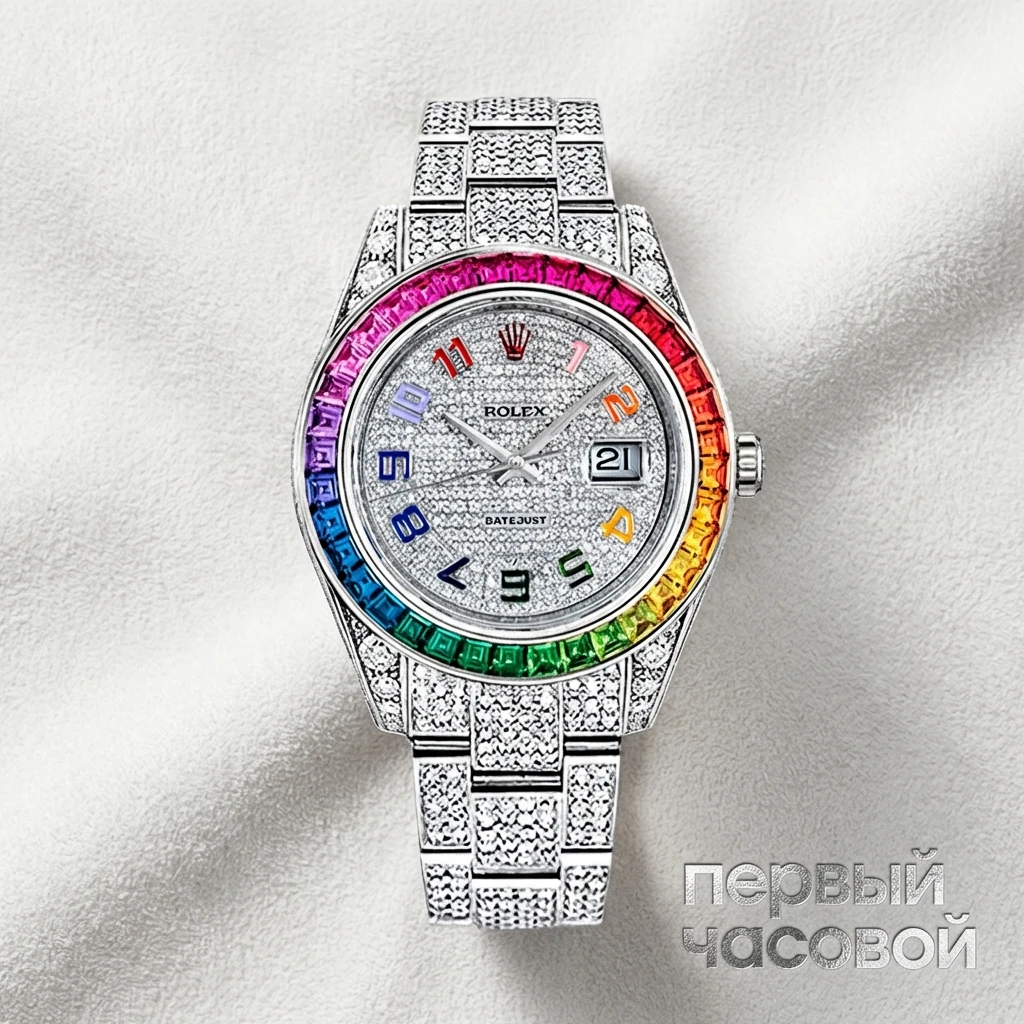 Купить элитные часы Rolex Datejust II Full Pave Rainbow 126300 FIX: в наличии в Москве!