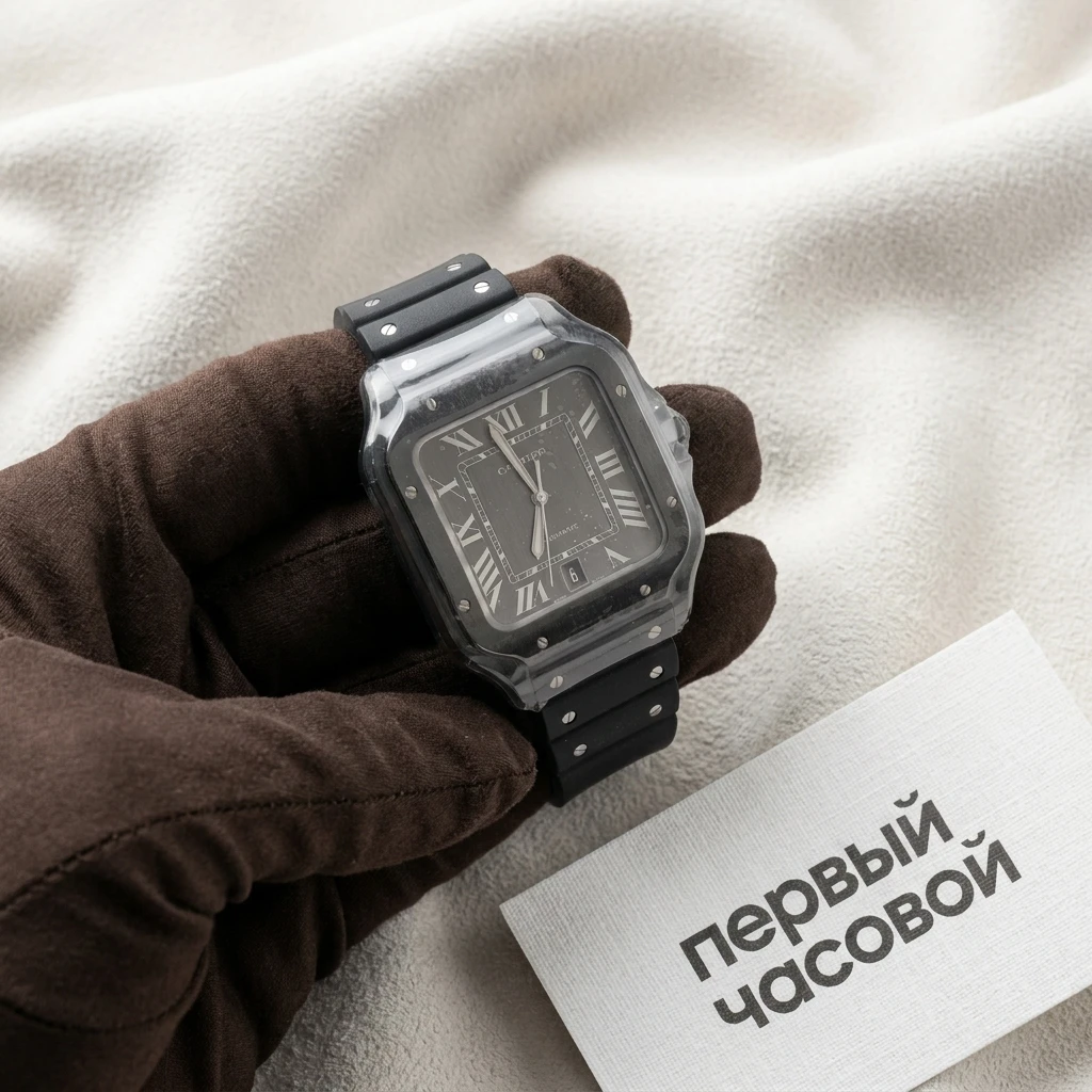 Купить элитные часы Cartier Santos De Cartier Black ADLC WSSA0039: в наличии в Москве!