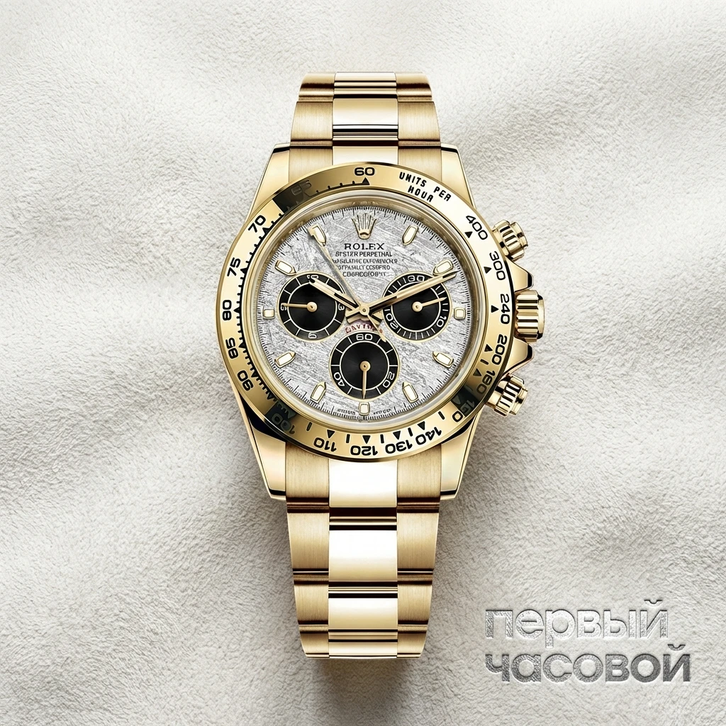 Купить элитные часы Rolex Cosmograph Daytona 40mm Yellow Gold METEORITE AND BLACK DIAL 116508: в наличии в Москве!