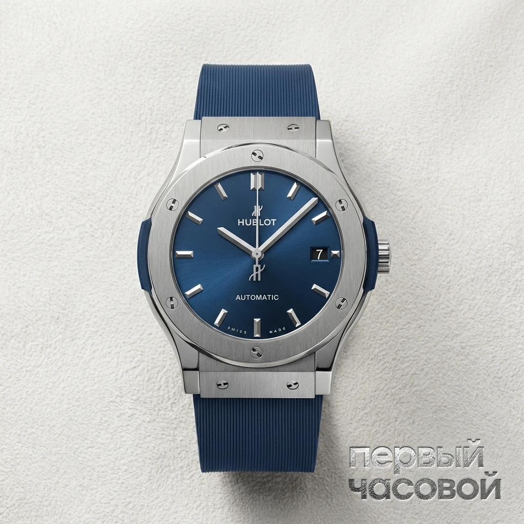 Купить элитные часы Hublot Classic Fusion Titanium Blue 45 mm 511.NX.7170.RX: в наличии в Москве!