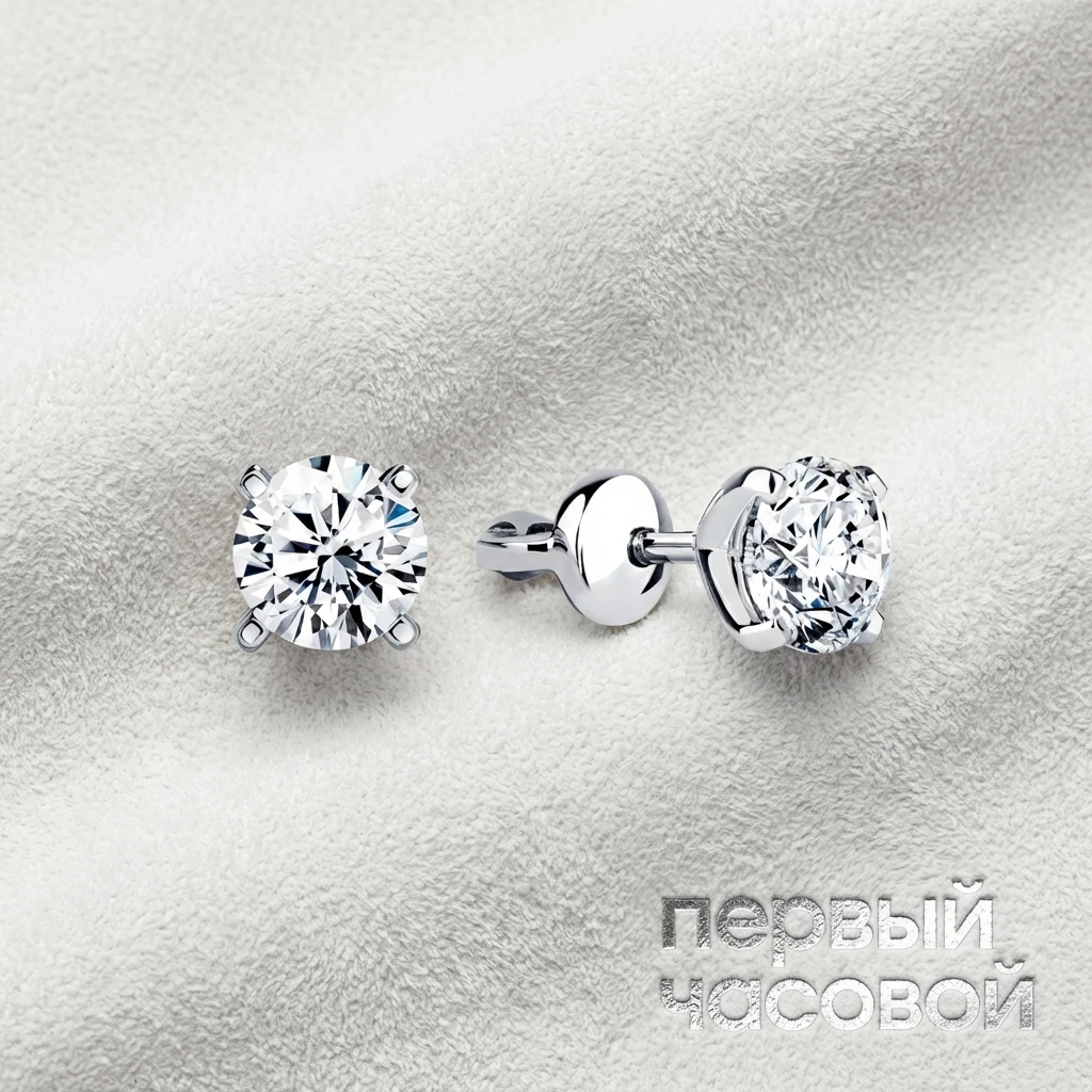 Купить украшение Studio jewelry Серьги С Бриллиантами 1,50/1,50 Ct. H/Si1 : в наличии в Москве!