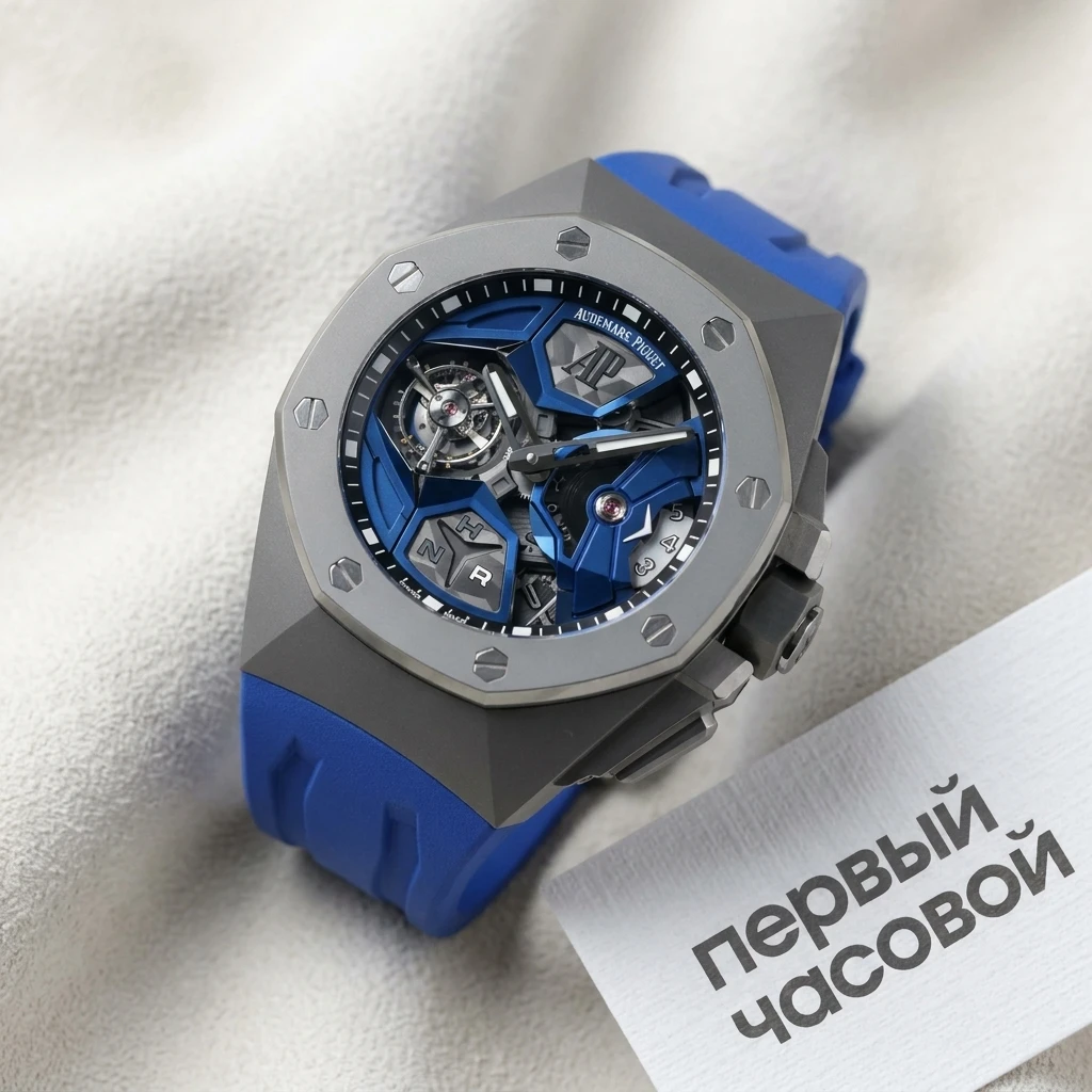 Купить элитные часы Audemars Piguet Royal Oak Concept Flying Tourbillon GMT BLUE 26589IO.OO.D030CA.01: в наличии в Москве!