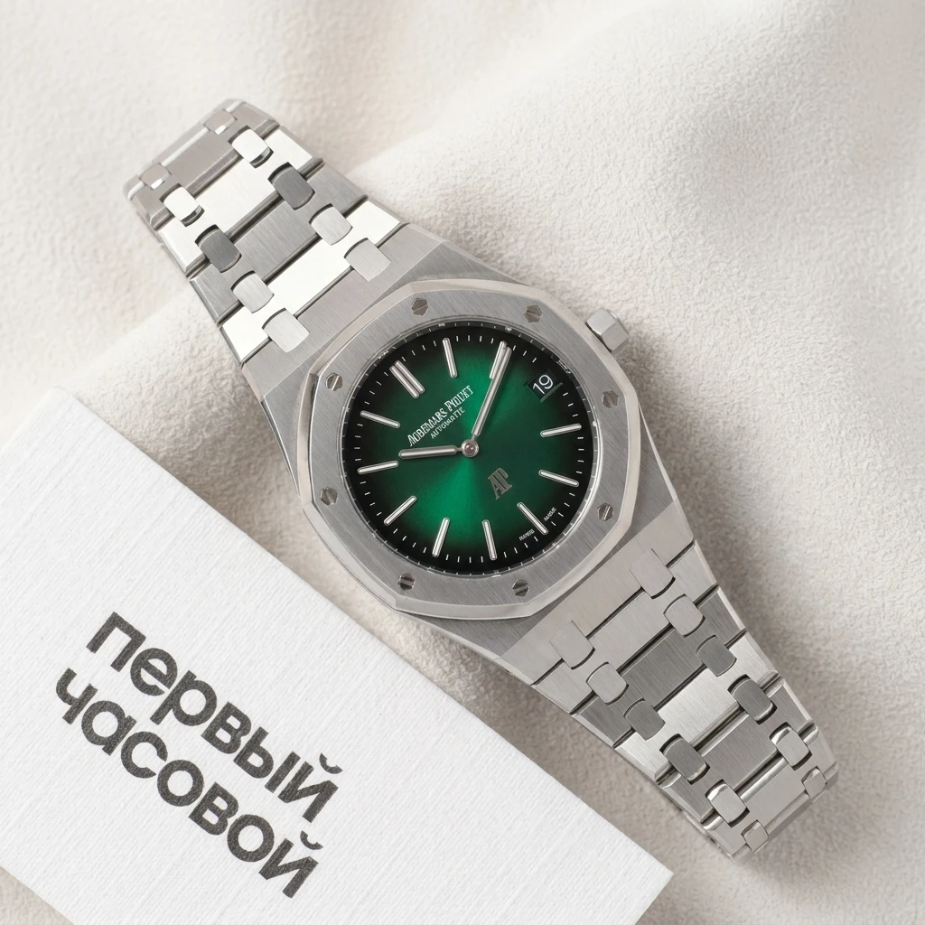 Купить элитные часы Audemars Piguet Royal Oak «Jumbo» Ультратонкие «50-Летний Юбилей» 16202PT.OO.1240PT.01: в наличии в Москве!