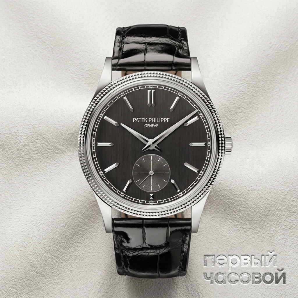 Купить элитные часы Patek Philippe Calatrava Clous de Paris White Gold 6119G-001: в наличии в Москве!