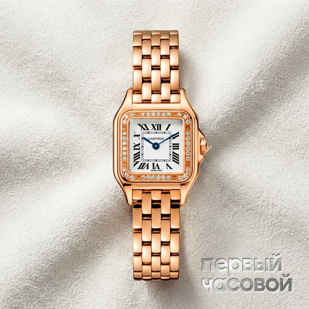 Купить элитные часы Cartier Panthere Small Rose Gold Diamonds WJPN0008: в наличии в Москве!