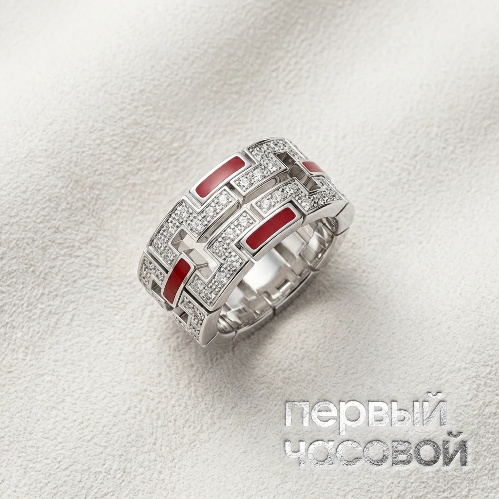 Купить украшение Cartier Кольцо Le Baiser Du Dragon Diamond &amp; Red Enamel : в наличии в Москве!