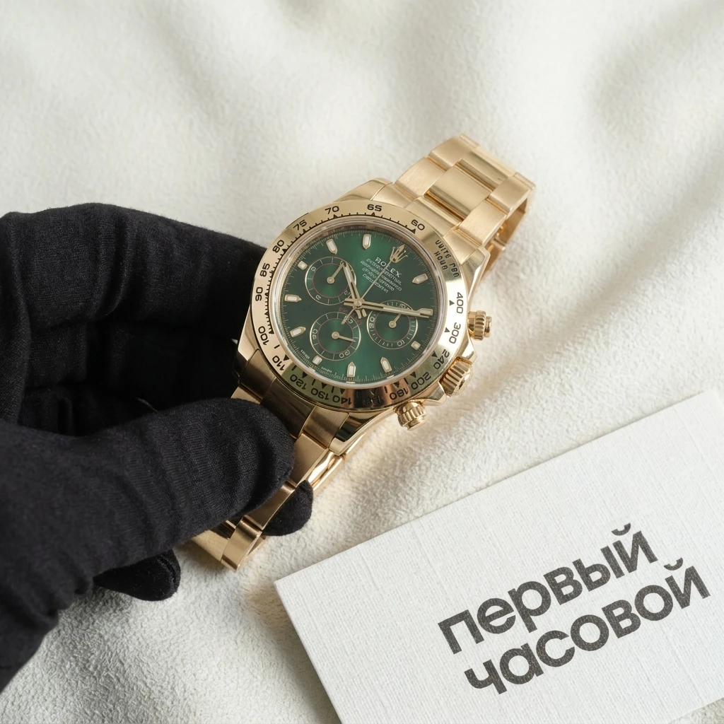Rolex Cosmograph Daytona Yellow Gold Green Dial 126508 — фото 4