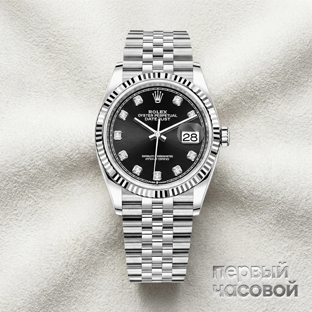 Купить элитные часы Rolex Oyster Perpetual Datejust 36 Mm Diamond Index 126234 Black Dial 126234: в наличии в Москве!