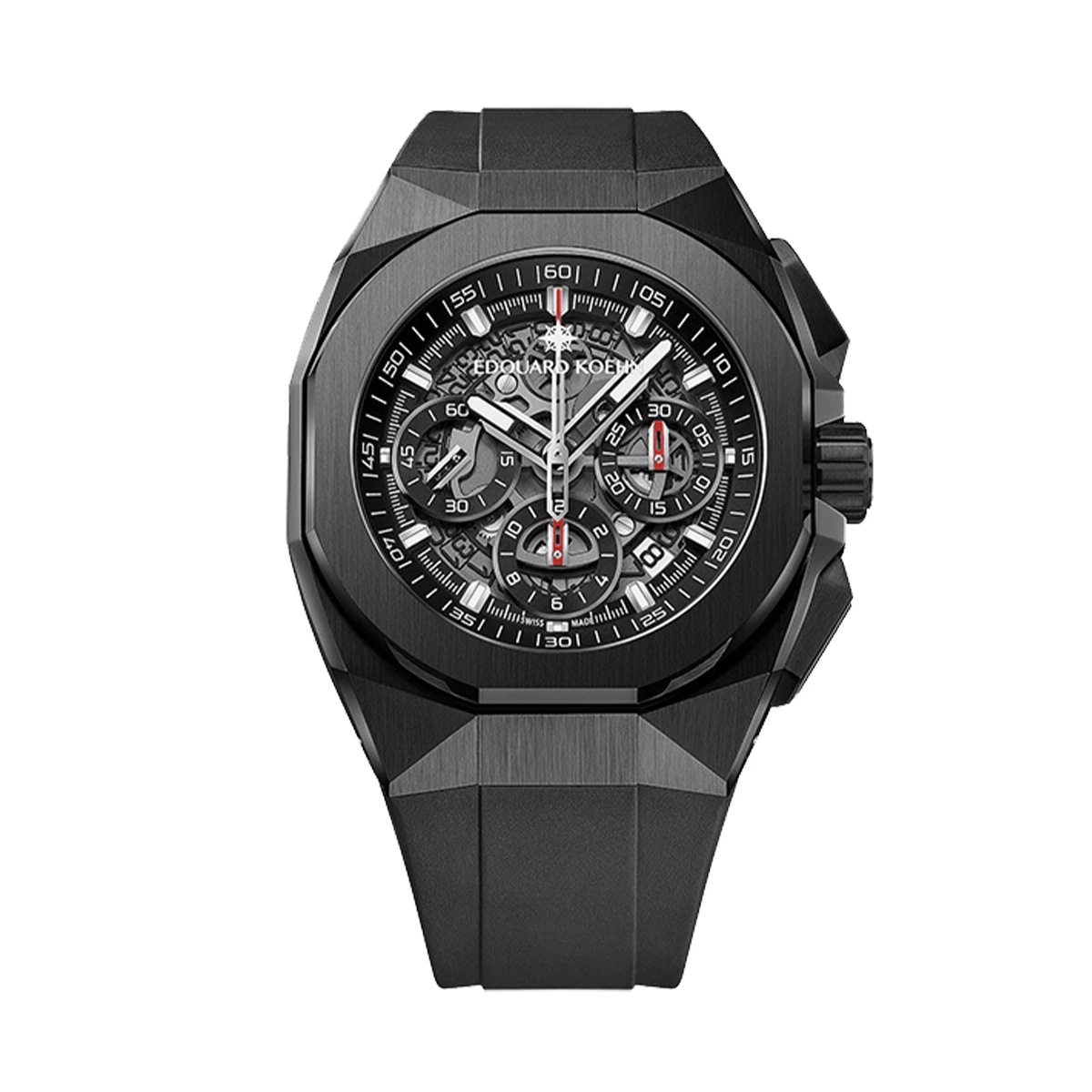 Edouard Koehn Tempus I Clous De Paris Tri-Compax Chronograph EK-CHR04SR
