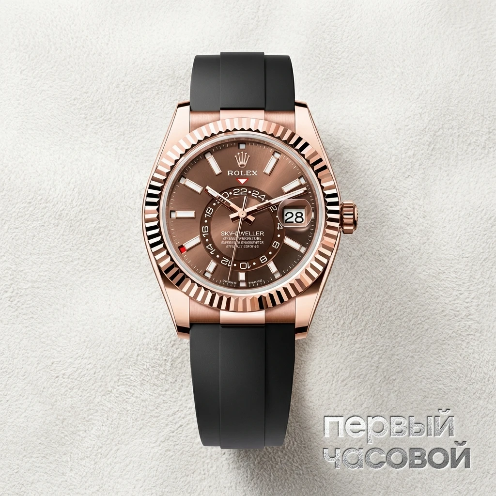 Купить элитные часы Rolex Sky-Dweller 42Mm Everose Gold Chocolate Dial 326235-0005: в наличии в Москве!