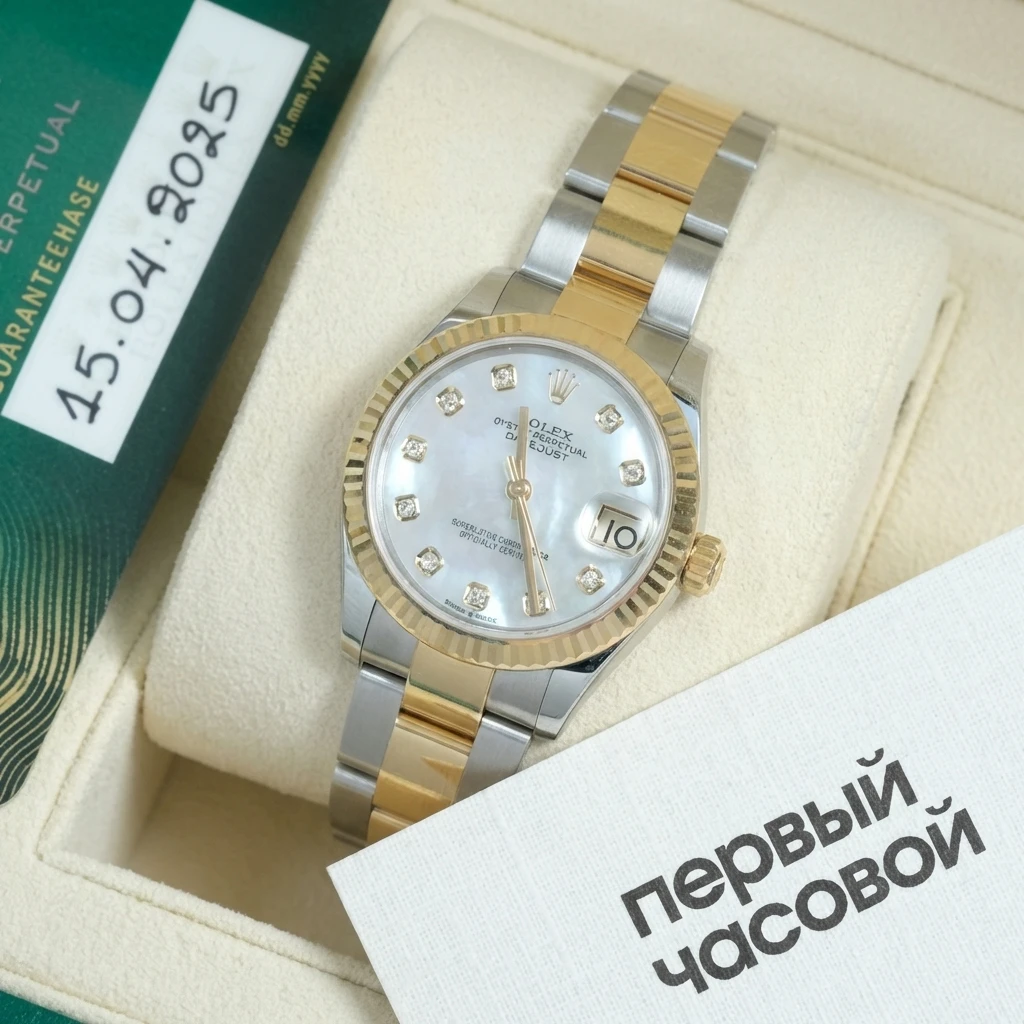 Купить элитные часы Rolex Datejust 31Mm Steel &amp; Yellow Gold Mother Of Pearl Dial 278273-0027: в наличии в Москве!