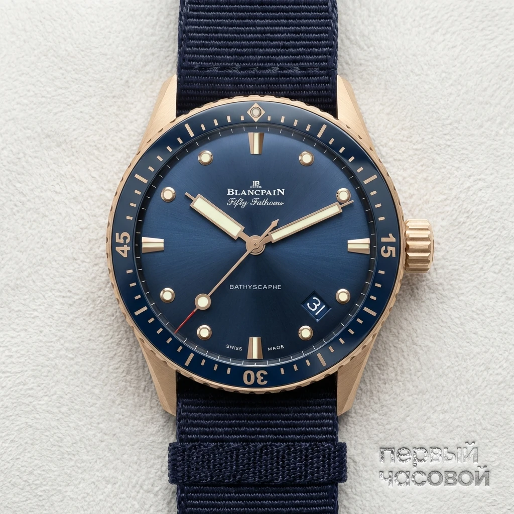 Купить элитные часы Blancpain Fifty Fathoms Bathyscaphe 5000 36S40 NAOA: в наличии в Москве!