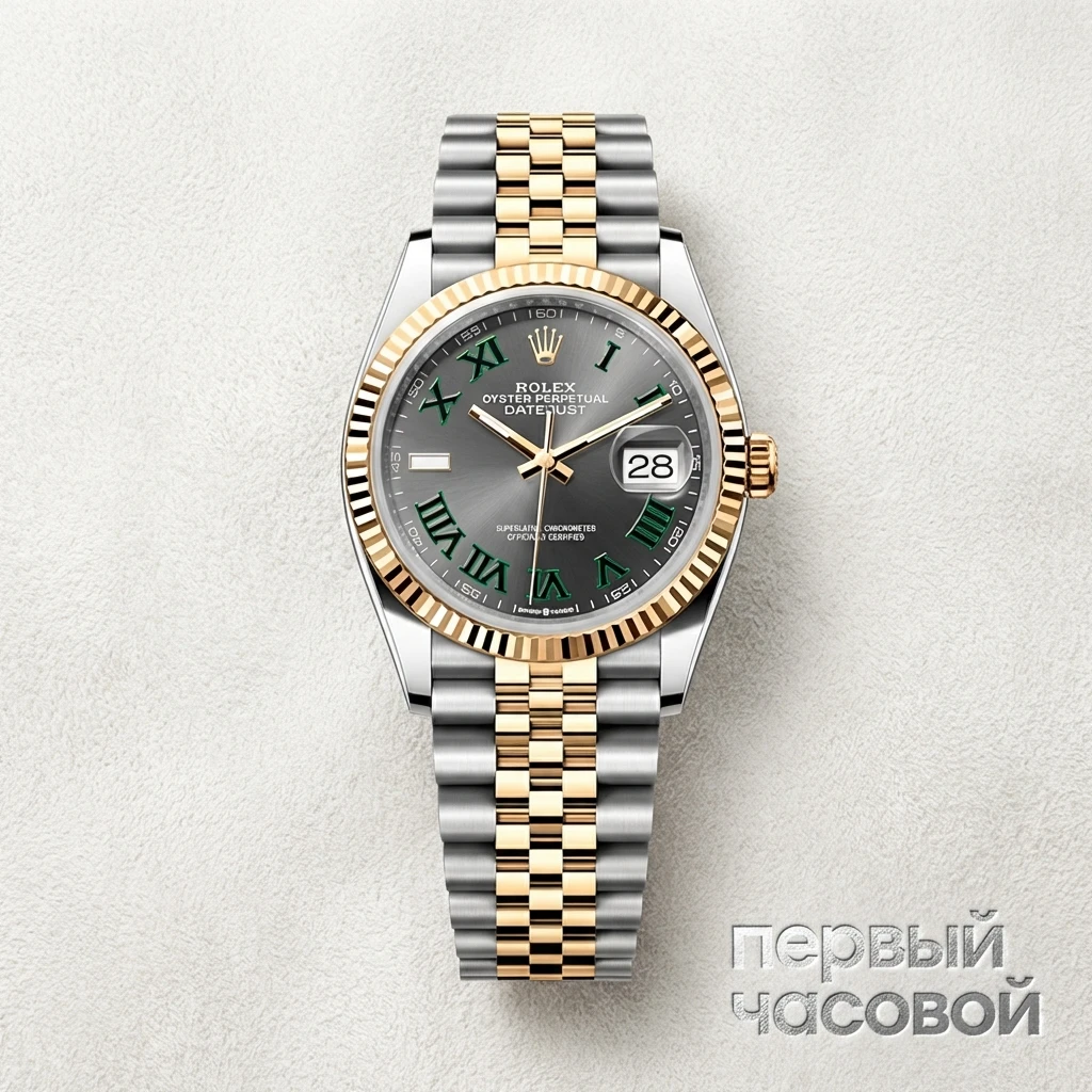 Rolex Datejust 36 Mm Wimbledon Steel Yellow Gold 126233-0035