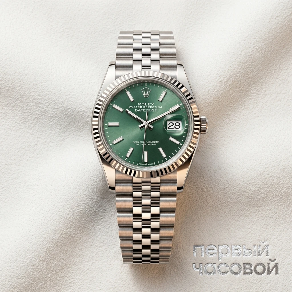 Rolex Datejust 36Mm Steel & White Gold Mint Green Dial 126234-0051