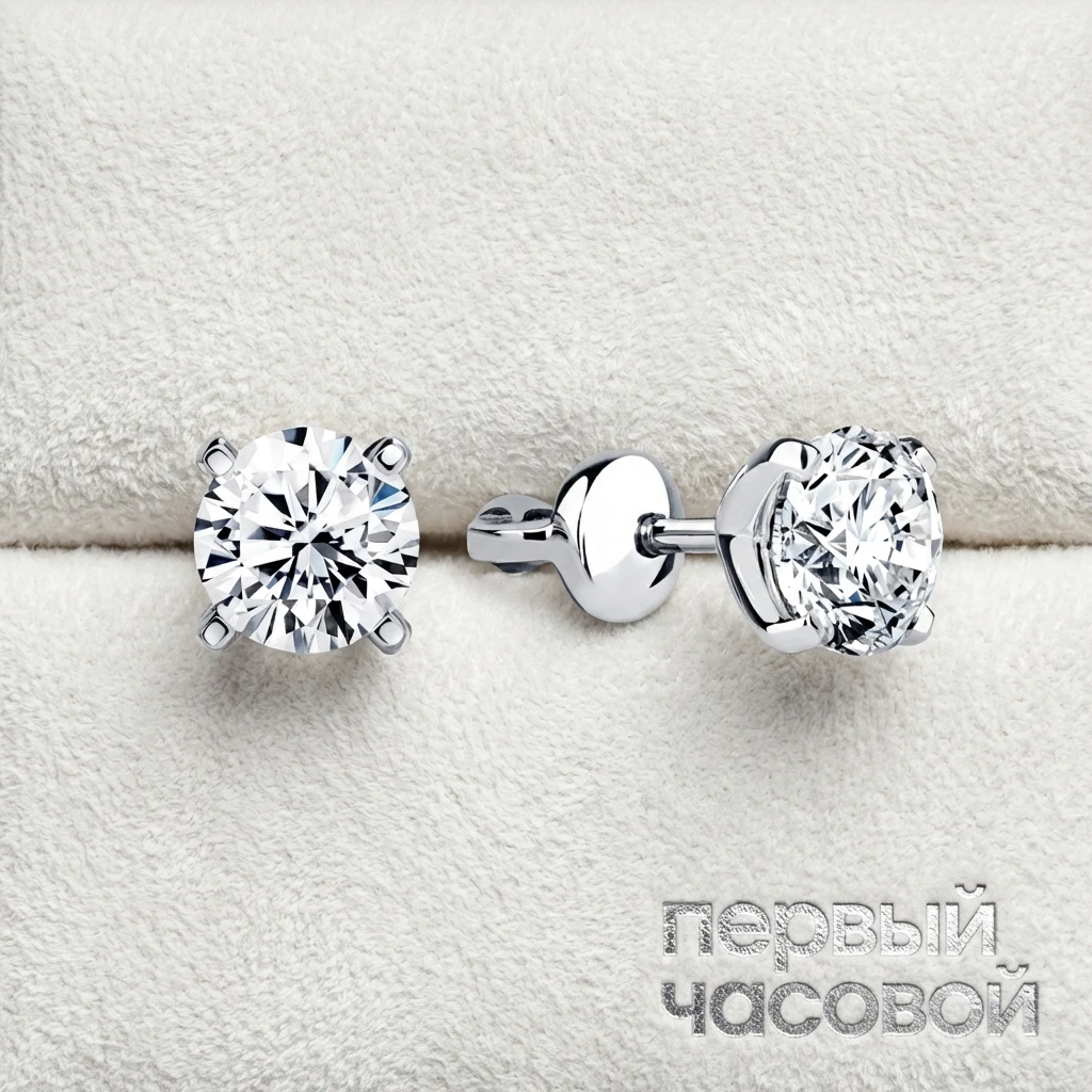 Купить украшение Studio jewelry Серьги 0,77/0,77 ct. J/VS1 (3 excellent) : в наличии в Москве!