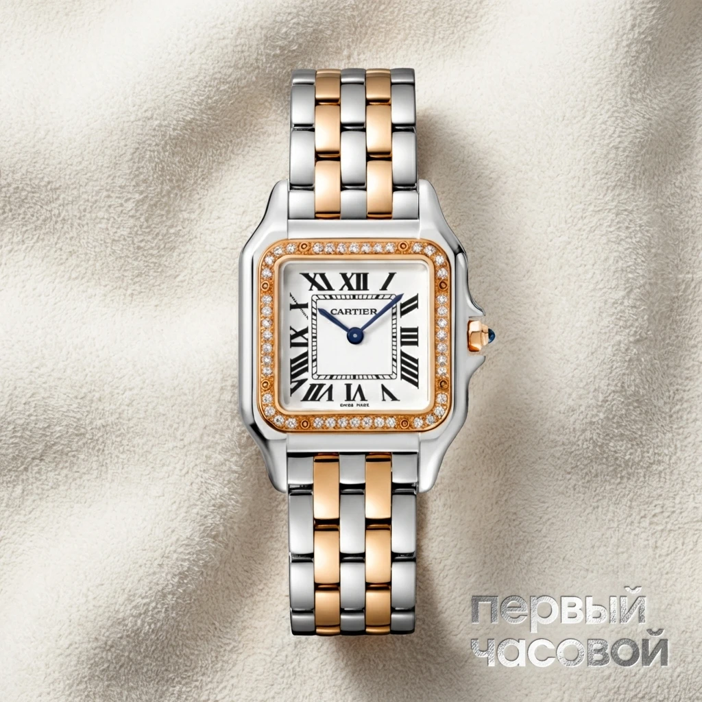 Купить элитные часы Cartier Panthere Medium Steel/Rose Gold Diamonds W3PN0007: в наличии в Москве!