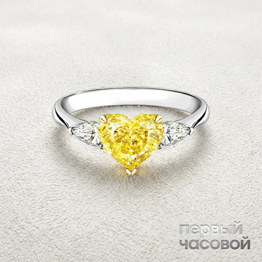 Купить украшение Studio jewelry Кольцо 1,51 ct. W to X Range/VVS1 (Heart Diamond) : в наличии в Москве!