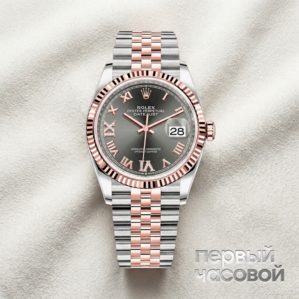 Rolex Oyster Perpetual Datejust 36 Mm Rolesor Oystersteel And Rose Gold