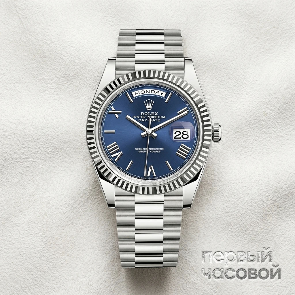 Купить элитные часы Rolex Oyster Perpetual Day-Date 40Mm White Gold Blue Dial 228239: в наличии в Москве!