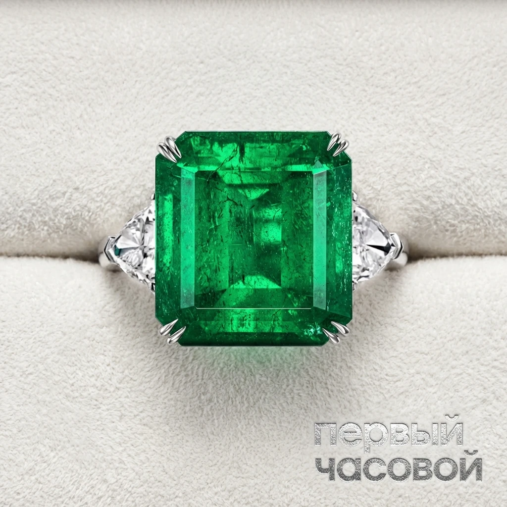 Купить украшение Studio jewelry Кольцо с изумрудом 13,82 ct. Vivid Green : в наличии в Москве!