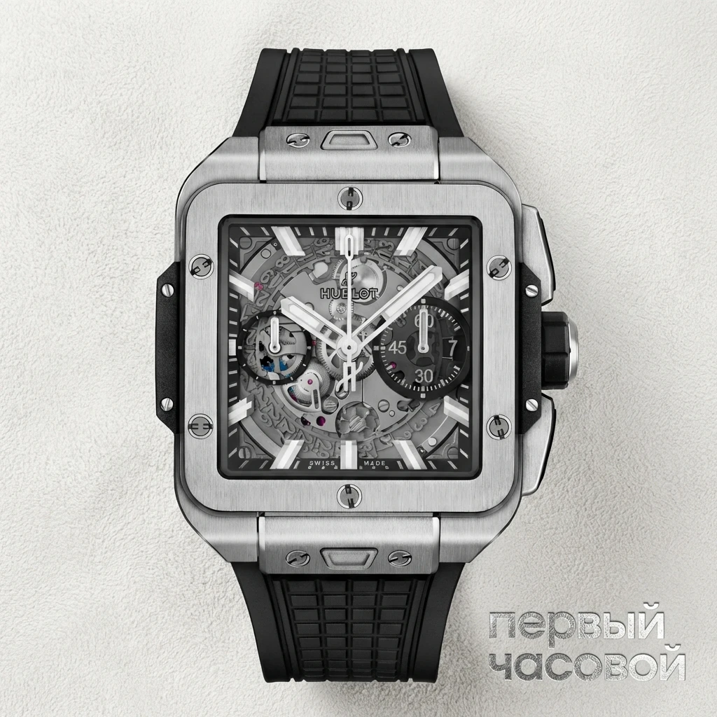 Купить элитные часы Hublot Square Bang Unico Titanium 821.NX.0170.RX: в наличии в Москве!