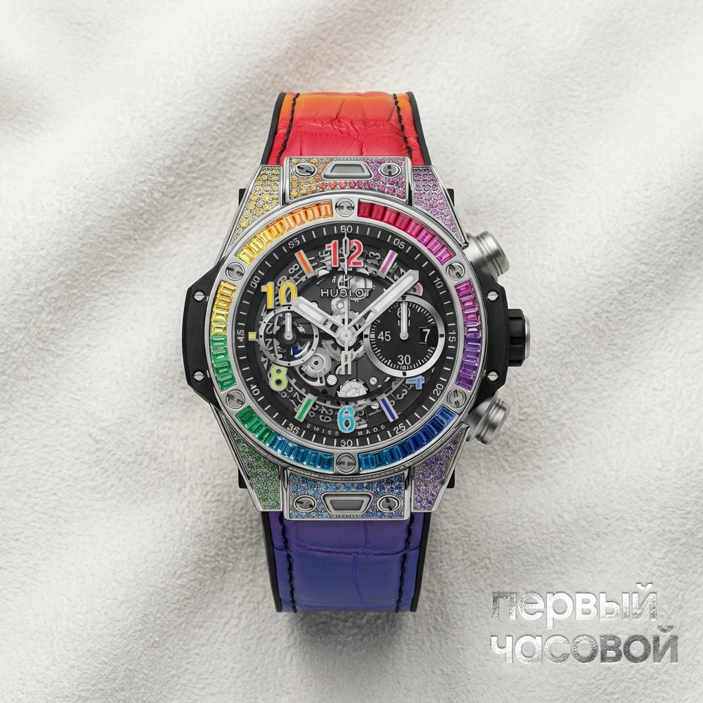 Купить элитные часы Hublot Big Bang Unico Titanium Rainbow 421.NX.1117.LR.0999: в наличии в Москве!