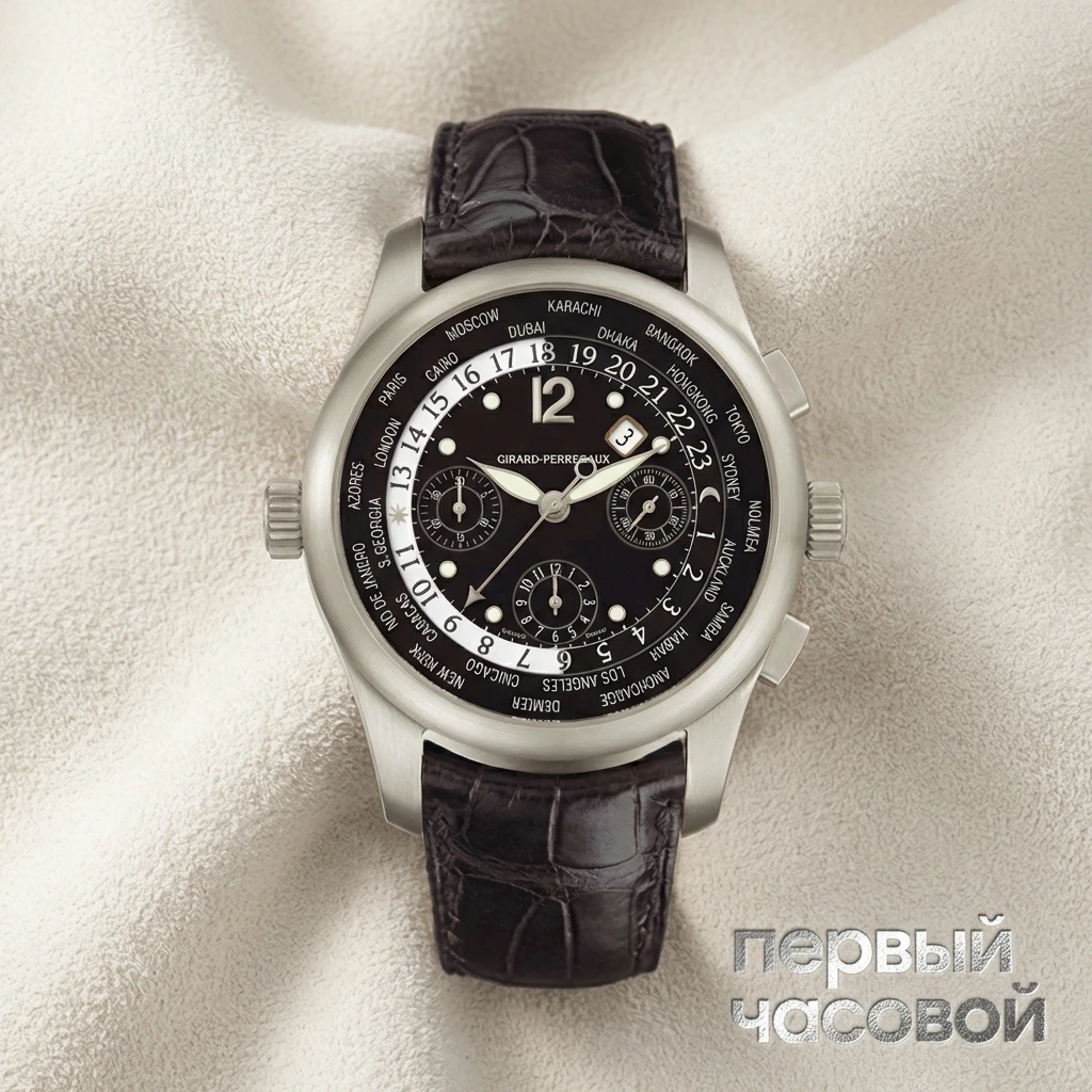 Купить элитные часы Girard-Perregaux World Time WW.TC Chrono Titanium 49800-21-651-BA6D: в наличии в Москве!