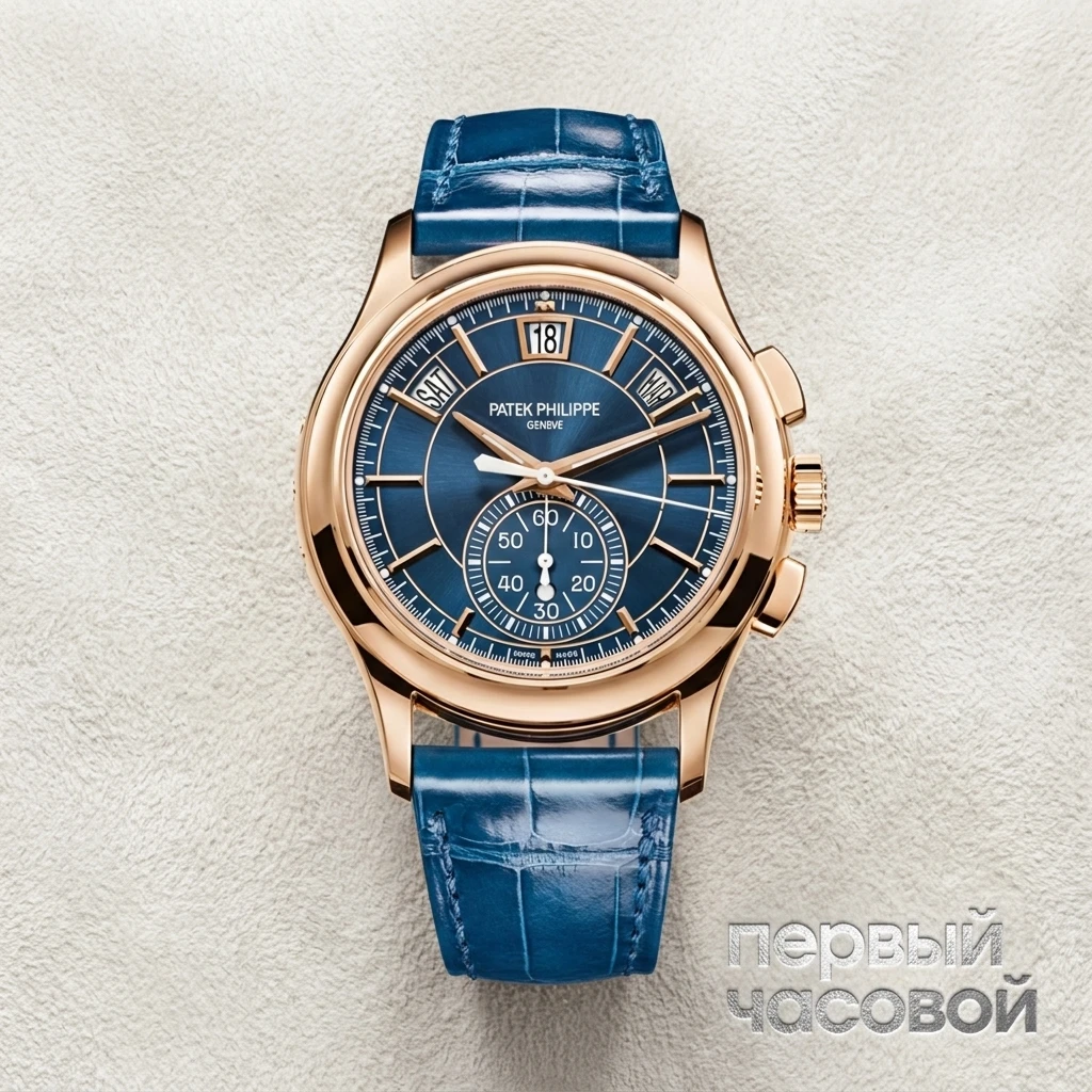 Купить элитные часы Patek Philippe Annual Calendar Chronograph Blue Dial 5905R-010: в наличии в Москве!