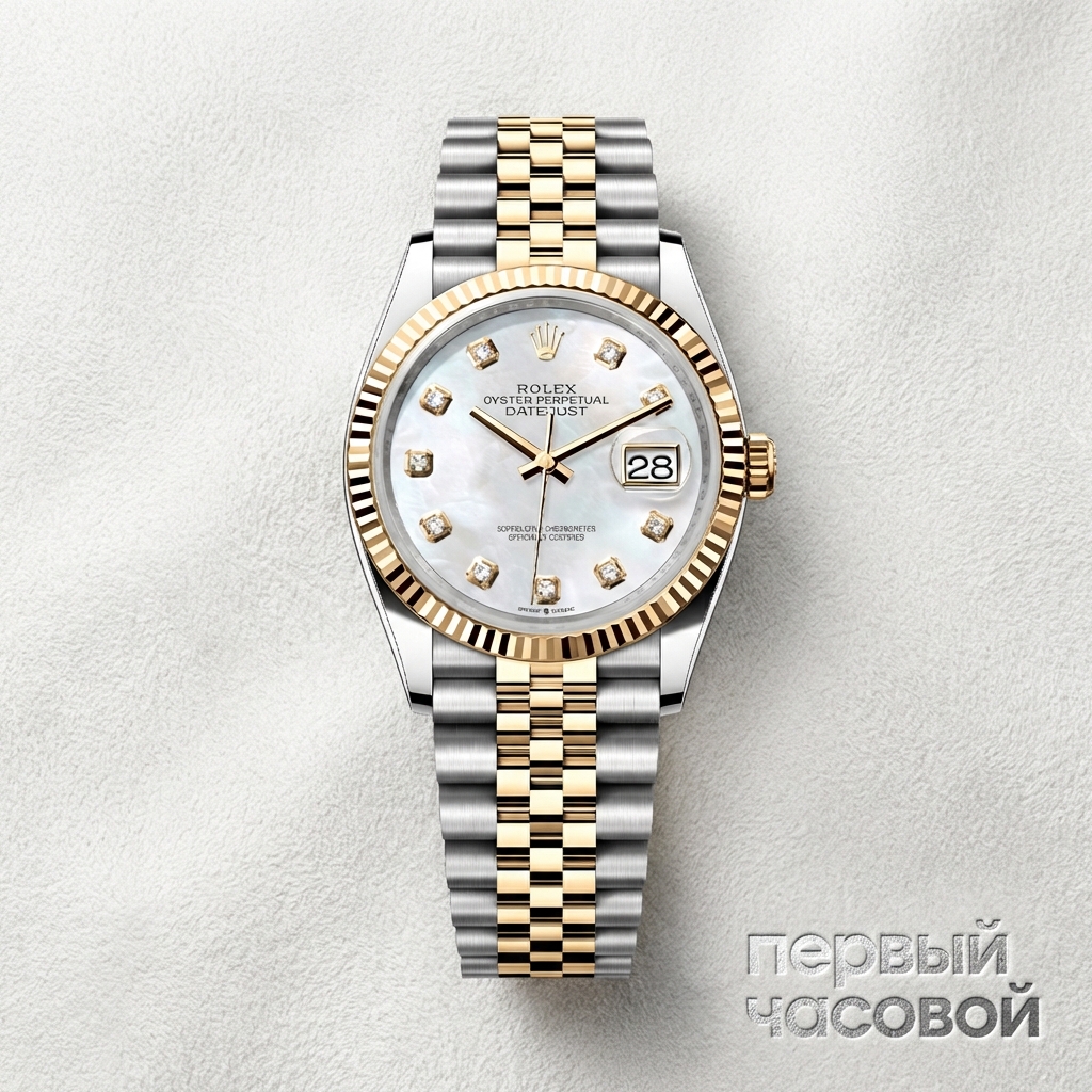 Rolex Datejust 36Mm Mother Of Pearl Dial Steel Yellow Gold
