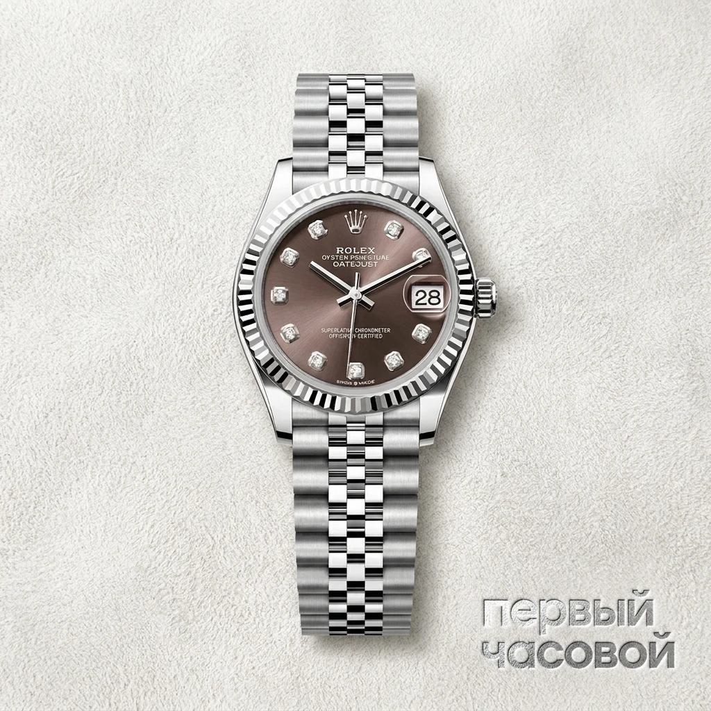Купить элитные часы Rolex Datejust 31mm Grey Dial Diamond Index 278274-0028: в наличии в Москве!