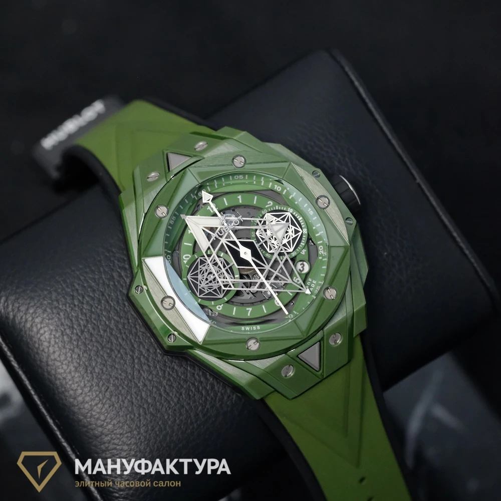 Купить элитные часы Hublot Big Bang Sang Bleu II Green Ceramic 418.GX.5207.RX.MXM22 : в наличии в Москве!