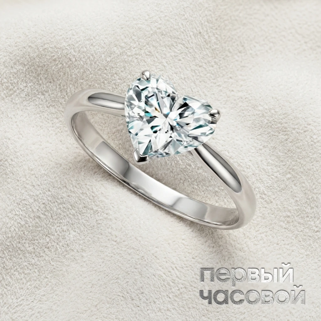 Купить украшение Studio jewelry Кольцо 1,25 ct. H/VS2 "Heart Diamond" : в наличии в Москве!