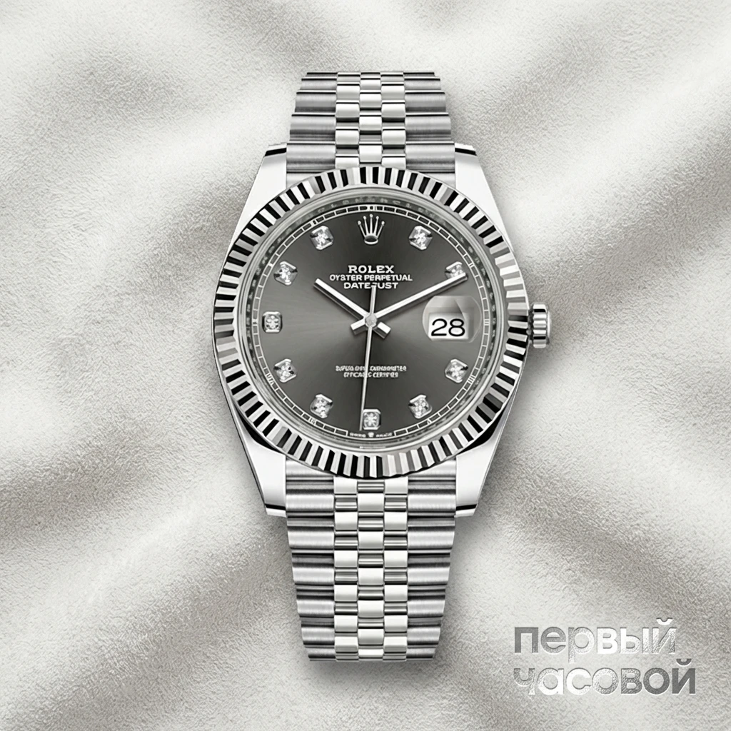 Купить элитные часы Rolex Oyster Perpetual Datejust 41mm Grey Dial Diamonds 2022 126334: в наличии в Москве!